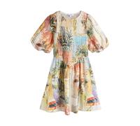 Next Robe beige clair / marron châtaigne / olive / vert foncé, Taille 40