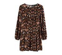 Next Robe beige clair / marron / noir, Taille 48
