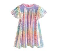 Next Robe bleu / jaune / vert / rose, Taille 140