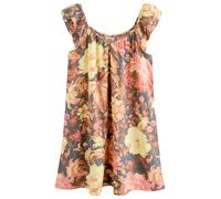 Next Robe bleu marine / jaune clair / orange / rose, Taille 46