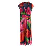 Next Robe bleu marine / jaune / vert / rose, Taille 42