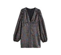 Next Robe bleu néon / jaune fluo / rose néon / noir, Taille 46