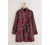 next Robe chemise à manches longues et ceinture nouée rouge FR 46 Tall (EU 42 T)