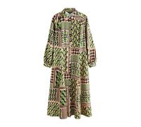 Next Robe-chemise beige / cappuccino / citron vert / noir, Taille 44