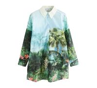 Next Robe-chemise bleu clair / vert / sapin / pitaya, Taille 42