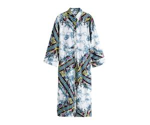 Next Robe-chemise bleu clair / violet / noir / blanc, Taille 40