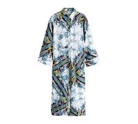 Next Robe-chemise bleu clair / violet / noir / blanc, Taille 44