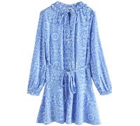 Next Robe-chemise bleu denim / blanc, Taille 44