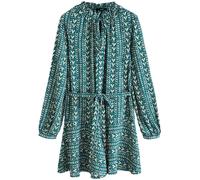 Next Robe-chemise crème / bleu cyan, Taille 44