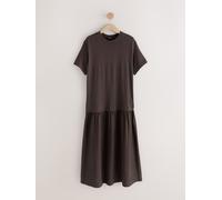 next Robe chemise deux en un en jersey Brun FR 42 (EU 40)