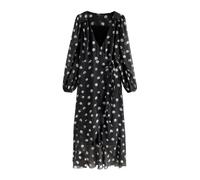 Next Robe-chemise noir / blanc, Taille 46