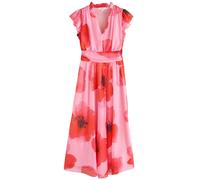 Next Robe-chemise rose clair / rouge / noir, Taille 38