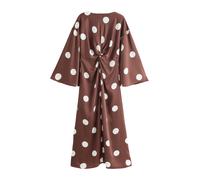 Next Robe chocolat / blanc, Taille 54