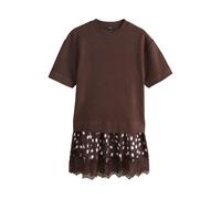 Next Robe chocolat / brun foncé / blanc, Taille 38