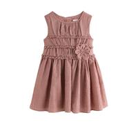 Next Robe chocolat / lie de vin / blanc, Taille 128