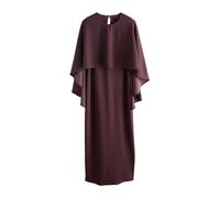 Next Chocolate Brown Cape Maxi Dress Chocolate Brown EU 48 Tall (UK 20 T)