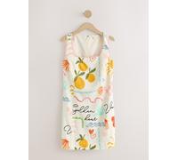 Next Robe écru / jaune / olive / rose ancienne, Taille 48