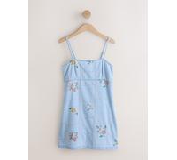 next Robe courte en Denim brodé bleu FR 48 Tall (EU 46 T)