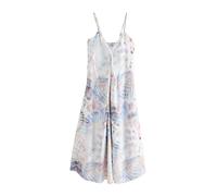 Next Robe d’été écru / bleu pastel / bleu clair / chocolat, Taille 42