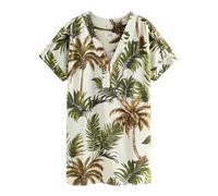 Next Robe d’été 'Kaftan' olive / sapin / blanc cassé, Taille 42