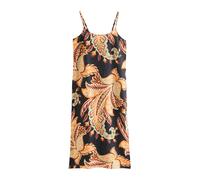 Next Black/Green Paisley Midi Slip Summer Dress Black/Green Paisley EU 42 Petite (UK 14 P)