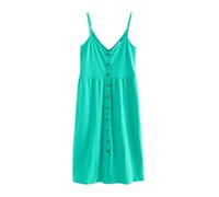 Next Aqua Green Jersey Button Down Midi Dress Aqua Green EU 38 Tall (UK 10 T)