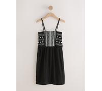 next Robe d'été courte à bretelles brodée Noir FR 54 (EU 52)
