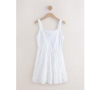 Next Robe d'été courte à col carré et volants pâle FR 44 Tall (EU 42 T)