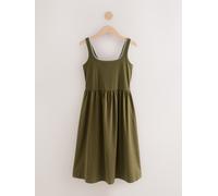 Next Khaki Green Jersey Midi Summer Dress Khaki Green EU 54 (UK 26)