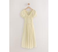 Next Robe d'été mi-longue en seersucker à manches bouffantes Jaune citron 14