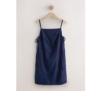next Robe d'été mini à bretelles et col carré en lin riche bleu FR 56 (EU 54)