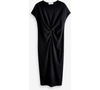 Next Black Twist Short Sleeved T-Shirt Summer Dress Black 14