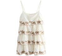 Next Robe écru / brun foncé, Taille 44