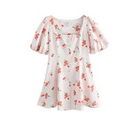Next Robe écru / émeraude / sapin / rouge clair, Taille 46