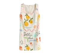 Next Robe écru / jaune / olive / rose ancienne, Taille 44