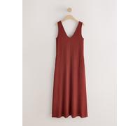 next Robe en jersey texturé à Col V Brun FR 42 (EU 40)