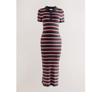 Next Robe en maille à col Grossesse Rayures bleu marine / rouge XS (EU 34)