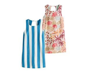 Next Robe fourreau beige / bleu cyan / marron / abricot, Taille 38