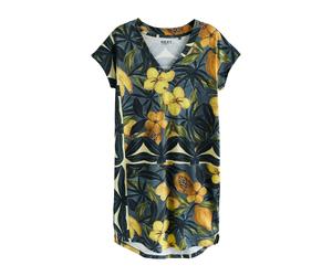 Next Robe gentiane / jaune foncé / vert foncé / noir, Taille 44-46