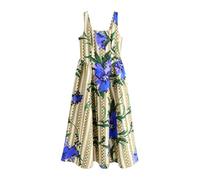 Next Robe indigo / kaki / lavande / blanc, Taille 44