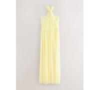 next Robe longue de demoiselle d'honneur en maille multi-positions pour invitée de mariage jaune FR 48 Tall (EU 46 T)