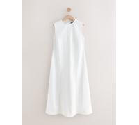 Next Robe longue en Denim sans manches à coutures Blanc EU 46 (UK 18)