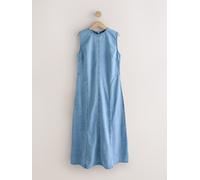 Next Robe longue en Denim sans manches à coutures Bleu clair EU 38 (UK 10)