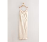 Next Robe longue en satin à col bénitier pour invitée de mariage crème FR 44 (EU 42)