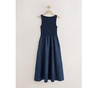 next Robe longue sans manches en jersey et denim mélangé bleu FR 50 (EU 48)