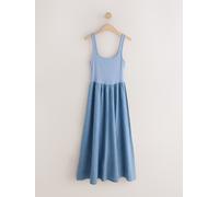next Robe longue sans manches en jersey et denim mélangé bleu FR 42 (EU 40)