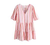 Next Robe marron châtaigne / rose / blanc, Taille 34