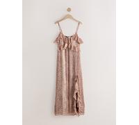 Next Robe Maxi à bretelles et volants Slip dress Brun FR 50 (EU 48)