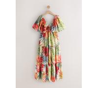 next Robe maxi à manches bouffantes crème FR 44 (EU 42)