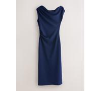 Next Robe Mi-long drapée à épaules dénudées et froncée pour occasions spéciales bleu FR 46 (EU 44)